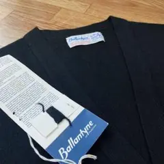 70s-80s Ballantyne ピュアカシミア100% カーディガン 黒のサムネイル