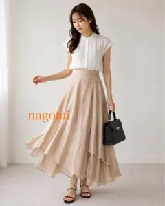 【美品】Noela フレアスカート × Honeys ピンタックブラウス セットのサムネイル