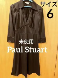 値下げ★未使用★Paul Stuart★ポールスチュアート★7分袖ワンピース★黒