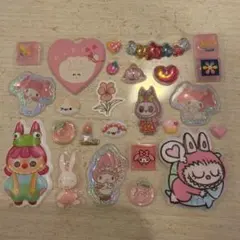 シールおすそ分け ピンク マイメロディ ミッフィー