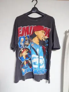 Eminem エミネム ペンピク風 ラップT プリント黒 スウェット 3XL 