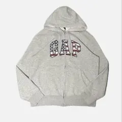 00s OLD GAP full zip up hoodie y2k 刺繍ロゴ