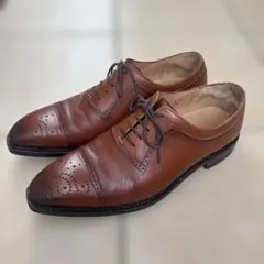【SUIT SELECT】天然皮革　ブラウン レザー ウィングチップ ビジネス
