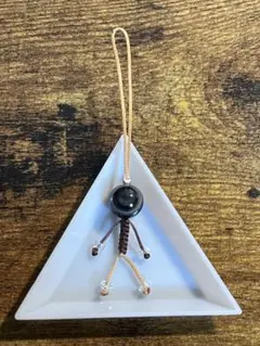 【匿名配送】天眼石 人形 ストラップ お守り マクラメ 天然石 表眼ハッキリ