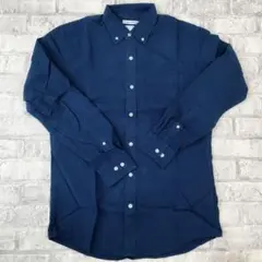 【メンズ S】フランネルシャツ／ネイビー／シャツ／長袖／秋 冬