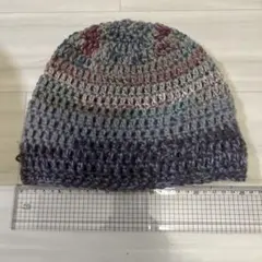 マーブル模様ニット帽