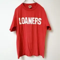 【90sヴィンテージ】FRUITOFTHELOOM赤TシャツLOANERS【S】