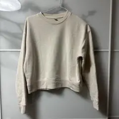 UNIQLO ユニクロ クロップドスウェットシャツ オフホワイト