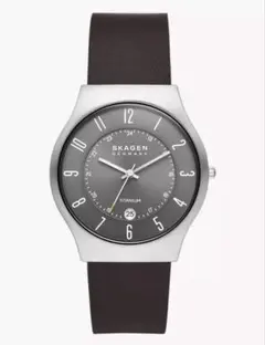 新品】SKAGEN Grenen シルバー×ブラック レザーウォッチ - メルカリ