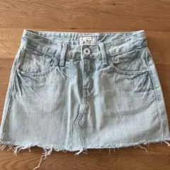 AZUL by moussy デニム　ミニ　スカート ライトブルー S アズールのサムネイル