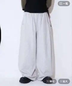 【最終価格】JEANASIS 接触冷感 スウェットコクーンタックパンツ グレー