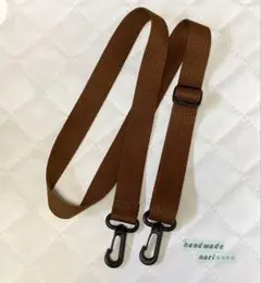 2.5幅 ショルダーストラップ　茶色　黒プラ