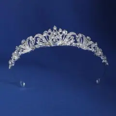 シルバー 花モチーフ ティアラ