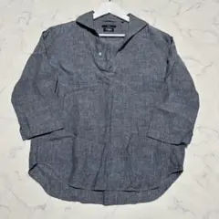 未使用級 シップス Herdmansハードマンズ　カプリシャツ　グレー　麻　Mのサムネイル