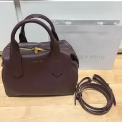 【美品】CHARLES & KEITH ボストンバッグ　日本限定カラー
