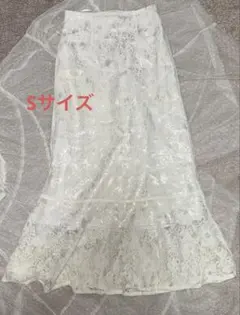 ハイウエストレースマーメイドスカート pm025 アイボリー