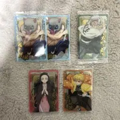 鬼滅の刃 ウエハース カード 不死川実弥 竈門禰豆子 嘴平伊之助 我妻善逸