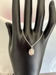 シルバーネックレス パールデザイン