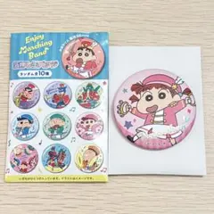 クレヨンしんちゃん マーチングバンド 箔押し 缶バッジ ねねちゃん