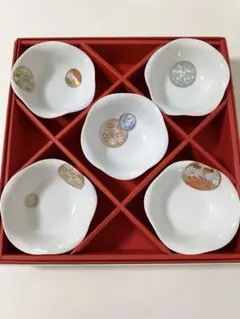 深川製磁　寿赤絵　小皿