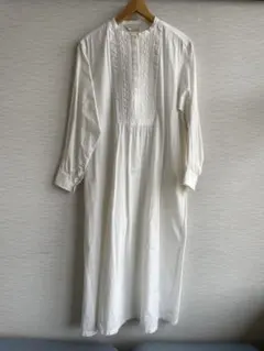 Natural by Studio Clip 長袖シャツワンピース 白