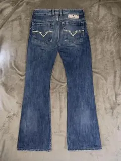 y2k archive diesel denim flare pants