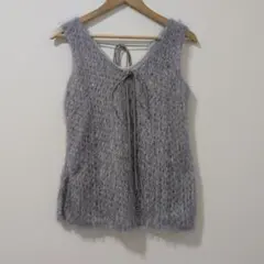 FRAY I.D ニットベスト F グレー ラメ Vネック フレイアイディー