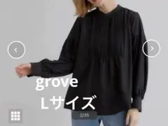 ピンタックボリュームスリーブブラウス　ブラック　シャツ