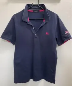 BURBERRY BLACK LABEL ポロシャツ ネイビー ピンク 3 - メルカリ