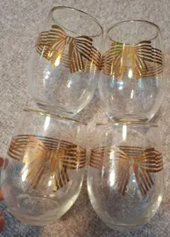 Francfranc ゴールド リボン柄 タンブラー コップ カップ 4個セット