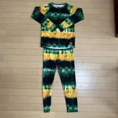 美品☆Burton タイダイ柄 長袖インナー上下セット kids M 155cm