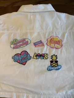 カラフルプリント 半袖クロップドシャツ