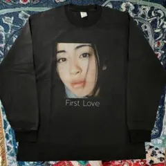 宇多田ヒカル 長袖 ロンティー メンズ ドラマ 佐藤健 L XL 黒 N63