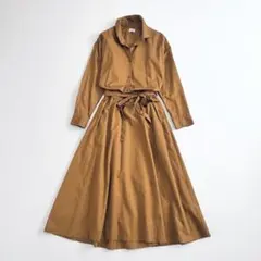 アーバンリサーチ ドアーズ 美品 ギャザー ベルト ロング シャツ ワンピース