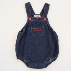 ミキハウス ダルマオール S 70 80 デニム ロンパース　春服