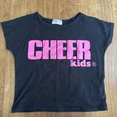 CHEER kids Tシャツ ブラック ピンクのサムネイル
