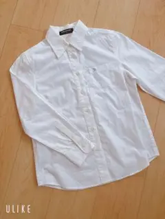 pom ponette ホワイト長袖シャツ