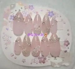 ネイルチップ 新作 春 マグネット キラキラ 宝石風