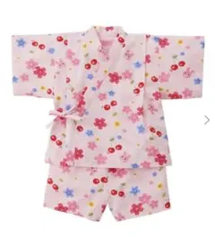 ミキハウス ホットビスケッツ サクラ＆さくらんぼ柄甚平スーツ 甚平