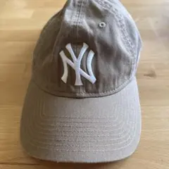 【人気】NY キャップ ベージュ ブラウン 帽子 男女兼用