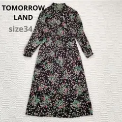 TOMORROW LAND】2wayジオメトリックプリントワンピース ボウタイ