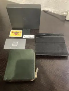 極美品】キプリス シラサギレザー 二つ折り財布 伊勢丹購入品 ブラック