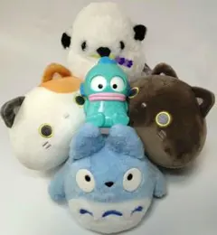 【まとめ売り】トトロ・ハンギョドン・シマエナガ等 ぬいぐるみマスコット5点