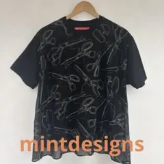 mint designs ミントデザインズ ハサミ柄 刺繍 Tシャツのサムネイル