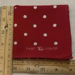 50s FAST COLOR ヴィンテージ バンダナ 赤 レッド 小判 象マーク