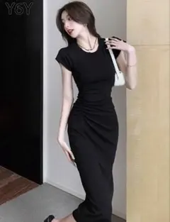 SHEIN タイトワンピース ドレス 夏 綺麗め ワンホン エレガント 韓国