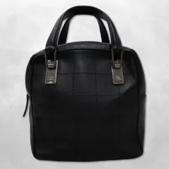 CHANEL レザー チョコバー ハンドバッグ ブラック 7番台