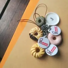 【ガチャ】ミスタードーナツ ミスドストラップ ミニチュア ストロベリー お菓子