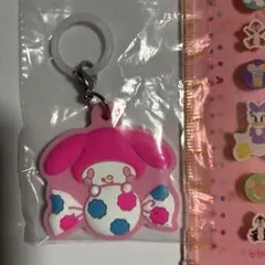 マイメロ&ペコちゃん　コラボめじるしキーホルダー