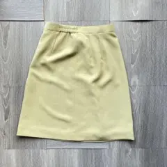 vintage 膝丈 フレアスカート ライトカーキ 日本製 鮮やか